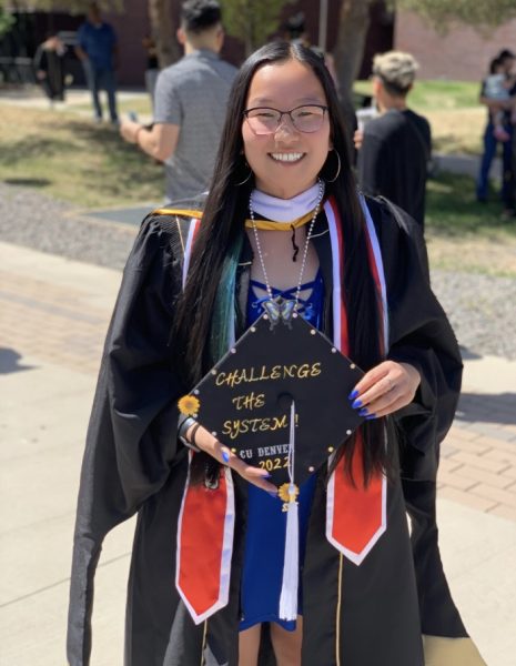 Sarah Chicoine at graduation